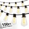 150 FT (3x50FT) Outdoor String Lights,Waterproof Patio Lights ETL Listed with 45+3 Shatterproof Dimmable ST38 LED Bulbs,2200K Connectable Outdoor Lighting for Backyard Bistro Garden